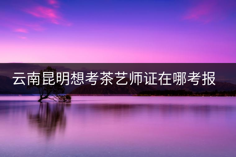 云南昆明想考茶藝師證在哪考報名及考試時間，哪個學校好？