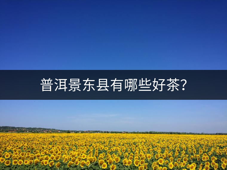 普洱景東縣有哪些好茶？