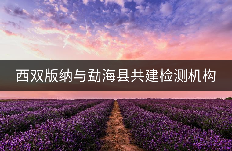 西雙版納與勐海縣共建檢測機構(gòu)