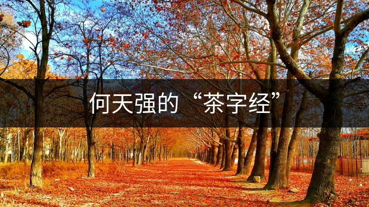 何天強的“茶字經(jīng)” 何天強的“茶字經(jīng)”