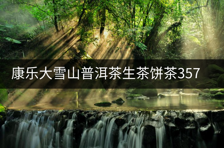 康樂大雪山普洱茶生茶餅茶357g云南臨滄古樹普洱茶茶葉生普茶青餅