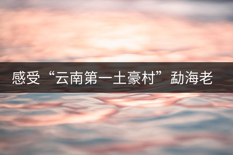 感受“云南第一土豪村”勐海老班章 感受“云南第一土豪村”勐海老班章