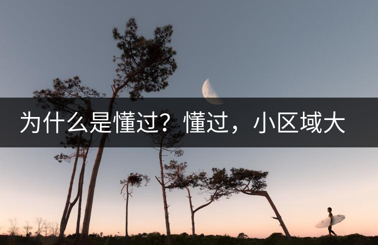 為什么是懂過？懂過，小區(qū)域大智慧