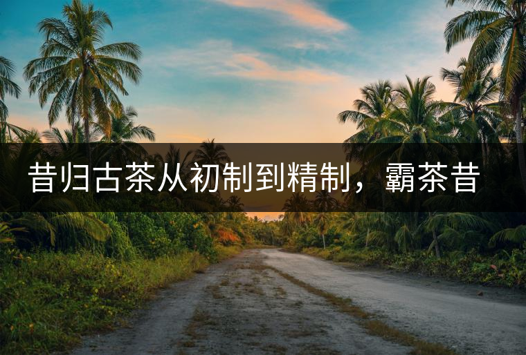 昔歸古茶從初制到精制，霸茶昔歸茶農(nóng)專業(yè)合作社成立