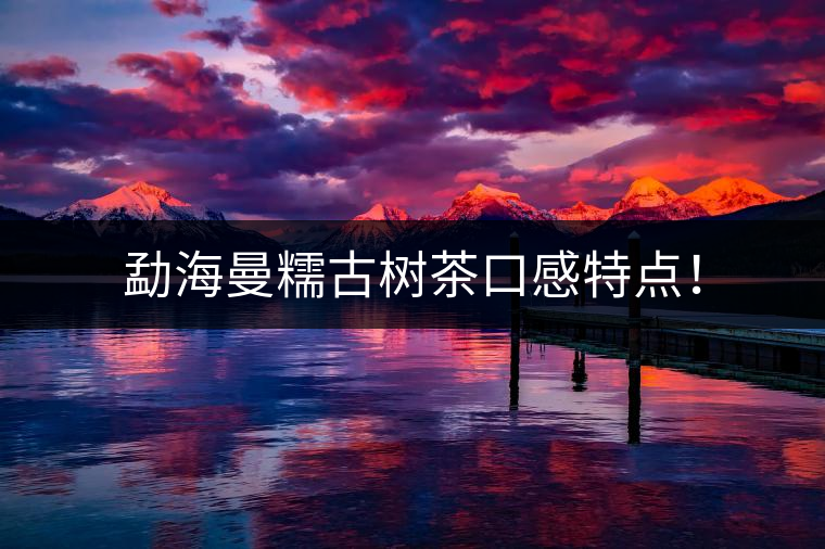 勐海曼糯古樹茶口感特點! 勐海曼糯古樹茶口感特點!