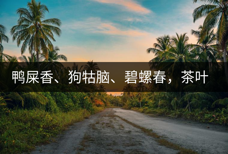 鴨屎香、狗牯腦、碧螺春，茶葉到底是如何被命名的