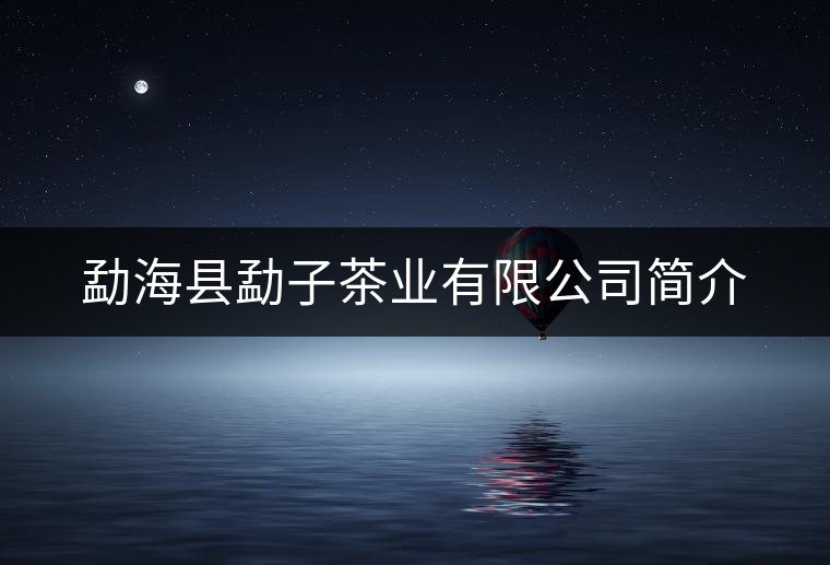 勐??h勐子茶業(yè)有限公司簡介 勐??h勐子茶業(yè)有限公司簡介