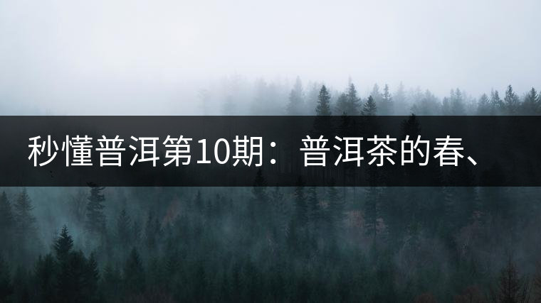 秒懂普洱第10期：普洱茶的春、夏、秋茶，時(shí)間上是怎樣劃分的?