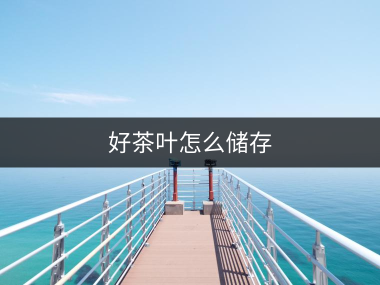 好茶葉怎么儲(chǔ)存