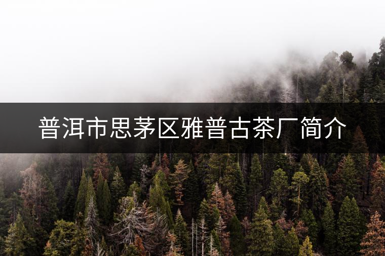 普洱市思茅區(qū)雅普古茶廠簡(jiǎn)介 普洱市思茅區(qū)雅普古茶廠簡(jiǎn)介