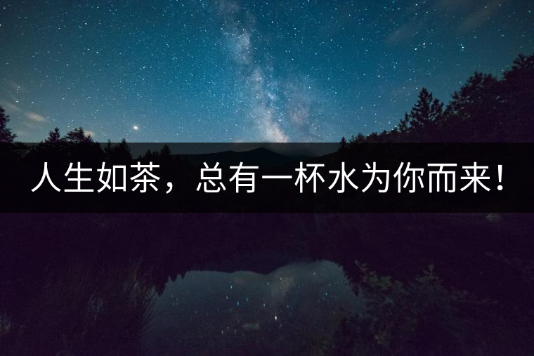 人生如茶，總有一杯水為你而來！