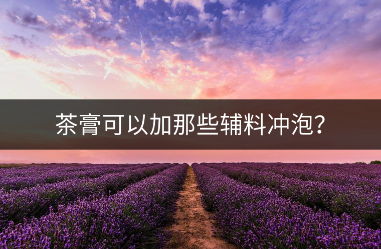 茶膏可以加那些輔料沖泡？