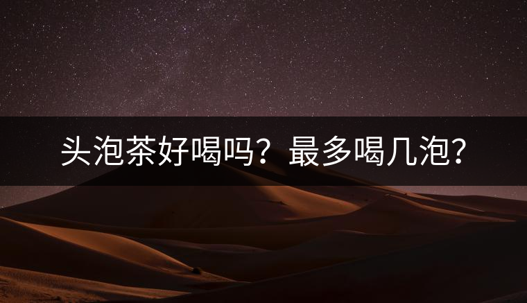 頭泡茶好喝嗎？最多喝幾泡？