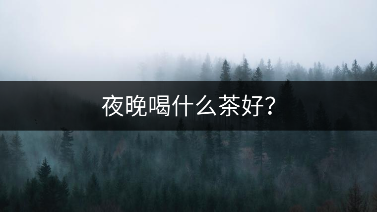 夜晚喝什么茶好？