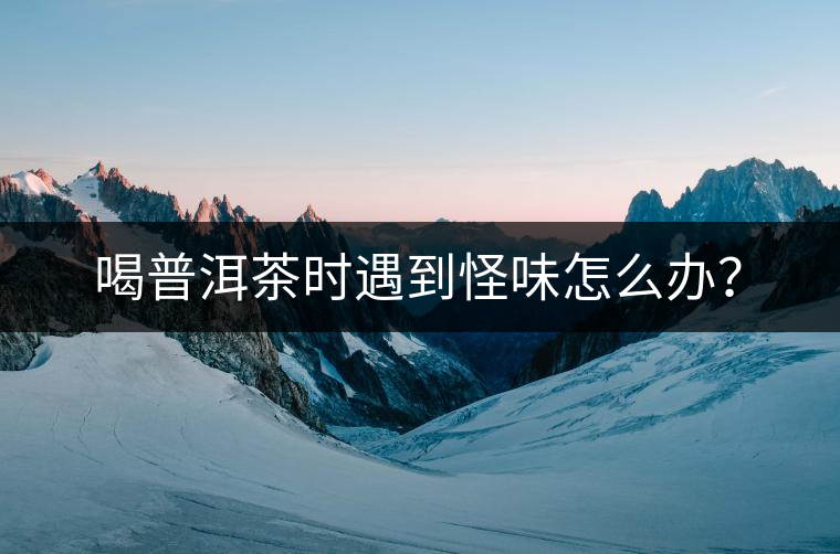 喝普洱茶時(shí)遇到怪味怎么辦？