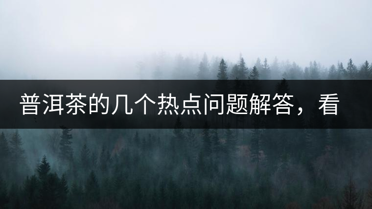 普洱茶的幾個(gè)熱點(diǎn)問題解答，看完終于明白了！