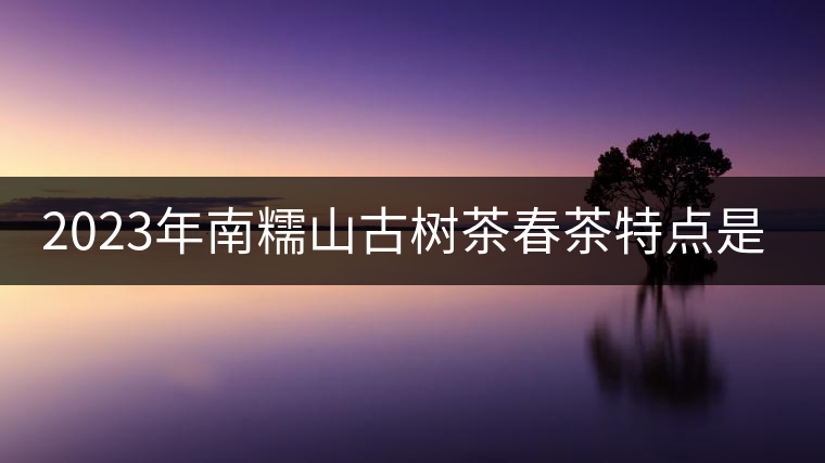 2023年南糯山古樹茶春茶特點(diǎn)是什么? 2023年南糯山古樹茶春茶特點(diǎn)是什么?