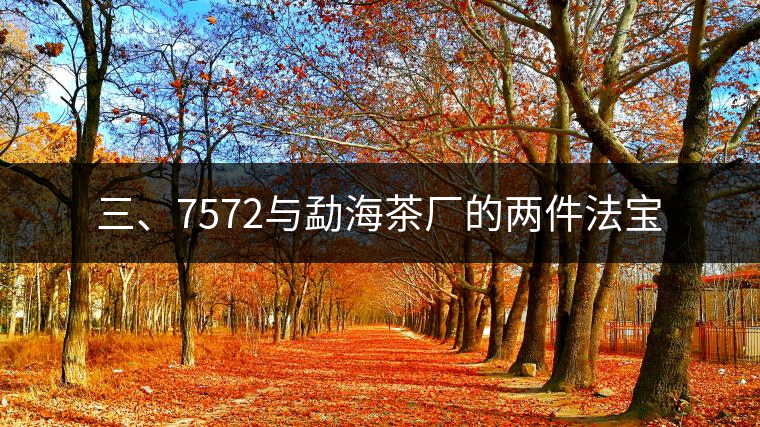 三、7572與勐海茶廠的兩件法寶