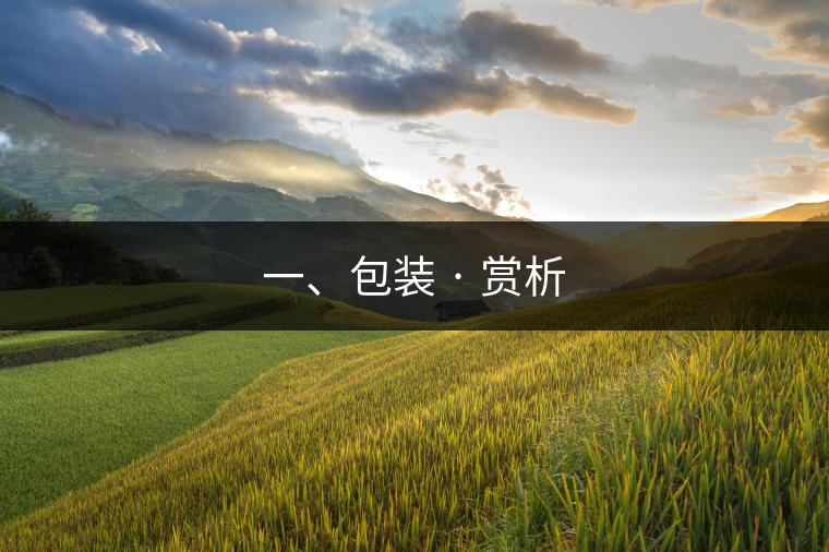 一、包裝 · 賞析