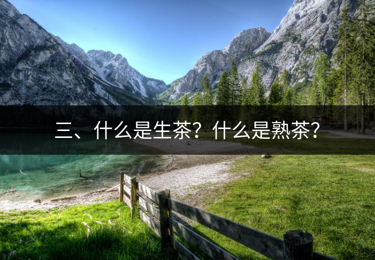 三、什么是生茶？什么是熟茶？