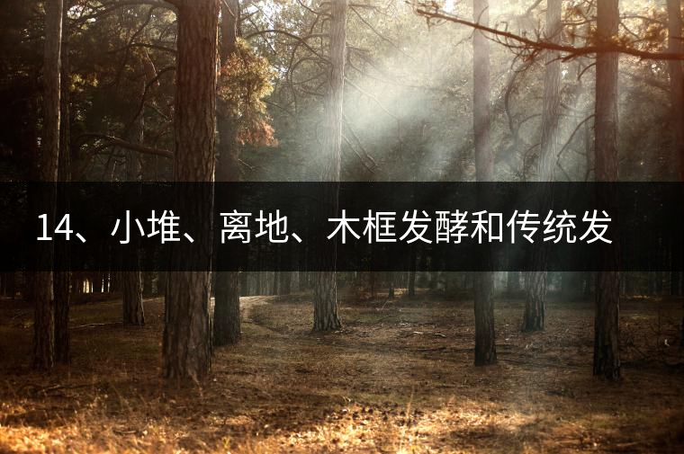 14、小堆、離地、木框發(fā)酵和傳統(tǒng)發(fā)酵