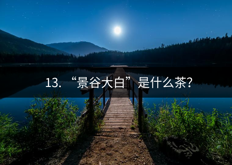 ? 13. “景谷大白”是什么茶？