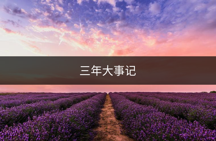 三年大事記 三年大事記